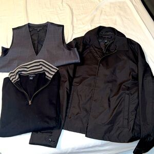Bundle Dressy / Casual Zip Banana Republic Waterproof Jacket  w Vest and sweater